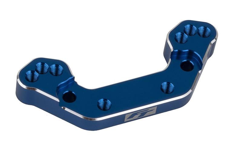 RC10B7 FT Ballstud Mount, +2mm, Blue Aluminum - ASC92477