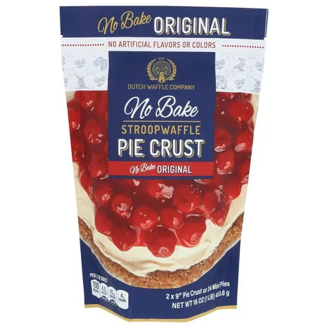 Enjoy the flavor of rich delicious Dutch stroopwaffle cookies in a crumb form!  The cookie waffles without caramel added, have been ground to a crumb consistency and are perfect for crumb crusts for tarts, pies, topping for ice cream and added to fruit crumbles.