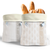 Beeswax Bread Bags (Grey Stripe, Wheat), 2-Nectar & Nest