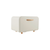 Metal Bread Box w/ Wood Handle & Feet, Matte Cream Color & Natural-Bloomingville-AH4164
