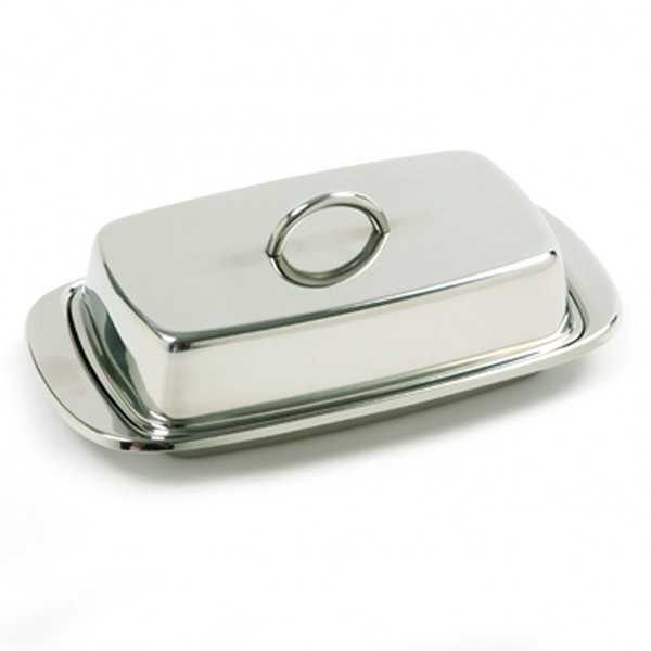 Butter Dish, Stainless Steel, Lrg