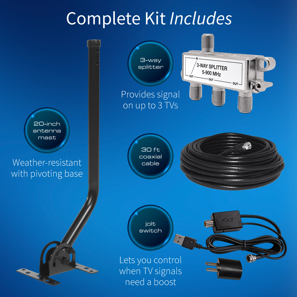 ClearStream 4MAX Complete Amplified UHF VHF Indoor Outdoor HDTV