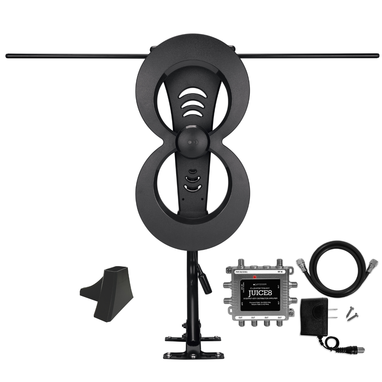Bundle ClearStream 2MAX Indoor Outdoor HD TV Antenna, 20-inch