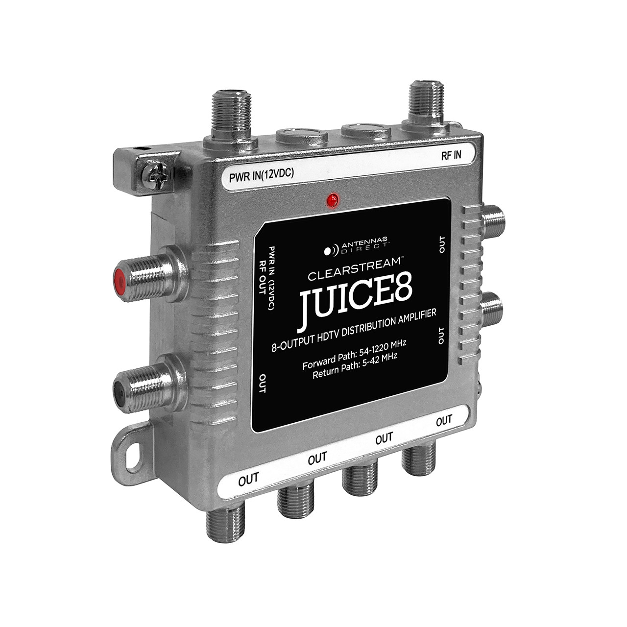 Antennas Direct JUICE8 TV Antenna Distribution Amplifier, 8-Output