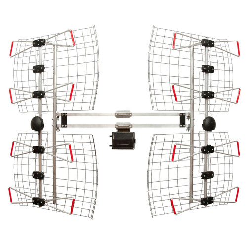 Hero image of the DB8e antenna at an angle with white background