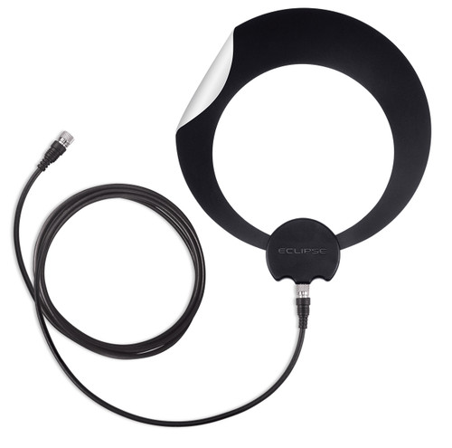 Hero image of the ClearStream Eclipse TV antenna black side with white background