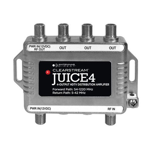 front view of the JUICE4 with 4 output distribution amplifier