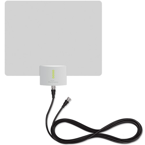 Hero image of the Leaf Ultimate Amplified antenna with Signal Indicator lights and 12 ft. coaxial cable