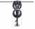 Back view of the ClearStream 2MAX TV antenna on mast with white background