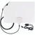 Hero image of the ClearStream FLEX TV antenna white side with Jolt Switch amplifier showing