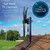Image of the antenna with airwaves showing get more channels. multidirectional design ensures reliable reception from the front and the back of antenna