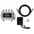 Hero image of all the parts that come with the JUICE4 output distribution amplifier, power supply, and coaxial cable.