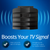 Graphic of the Juice Plus, boost your tv signals. juice plus helps overcome signal challenges and strengthens the incoming tv signal for reliable reception