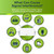 This graphic shows a wheel that provides various devices in your home that causes signal interference, such as trees, building materials, tall buildings, wi-fi routers, metal roofs and more. keep your antenna clear of these objects for better signal