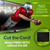 Graphic showing a TV with a football player for high definition - no internet needed when you cut the cord, watch free HDTV without the bill
