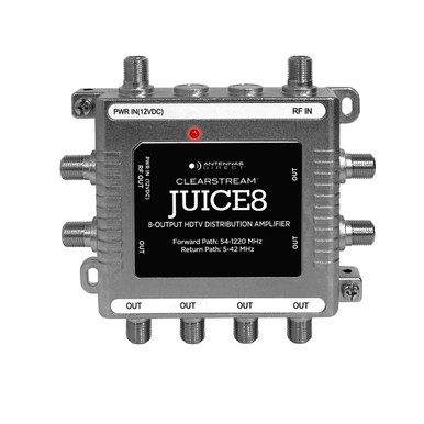 Antennas Direct JUICE8 TV Antenna Distribution Amplifier, 8-Output