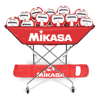 Mikasa Collapsible Hammock Volleyball Cart – Holds 24 Balls, Portable