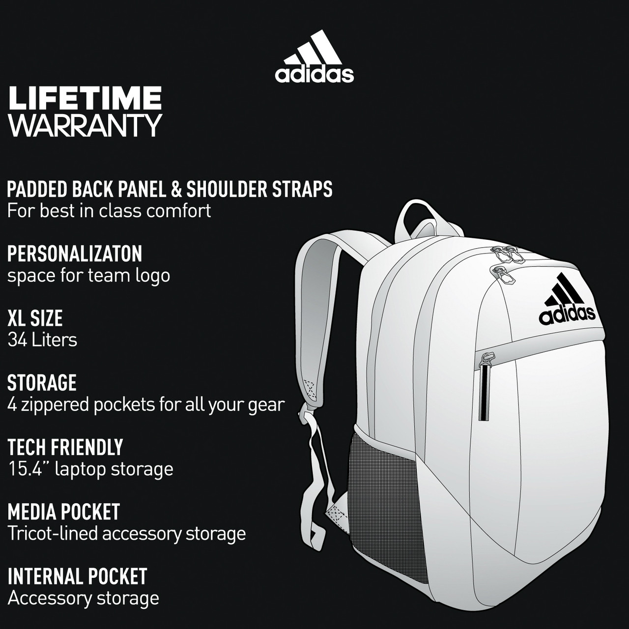 RealVolleyball | Adidas Striker II Team Backpack | Adidas Bags