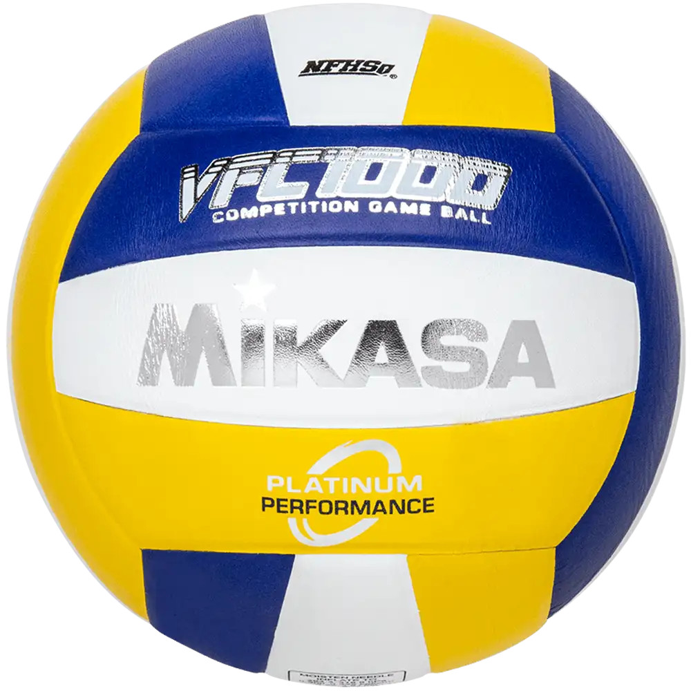 Mikasa VFC1000 Indoor Volleyball – Premium Leather NFHS Game Ball