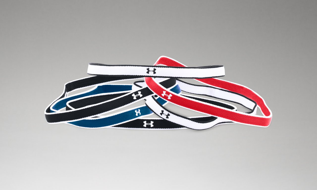 Various Under Armour headbands with silicone grip strips on the inside Headband Under Armour UA Mini Headbands - Top4Running.com main image 3