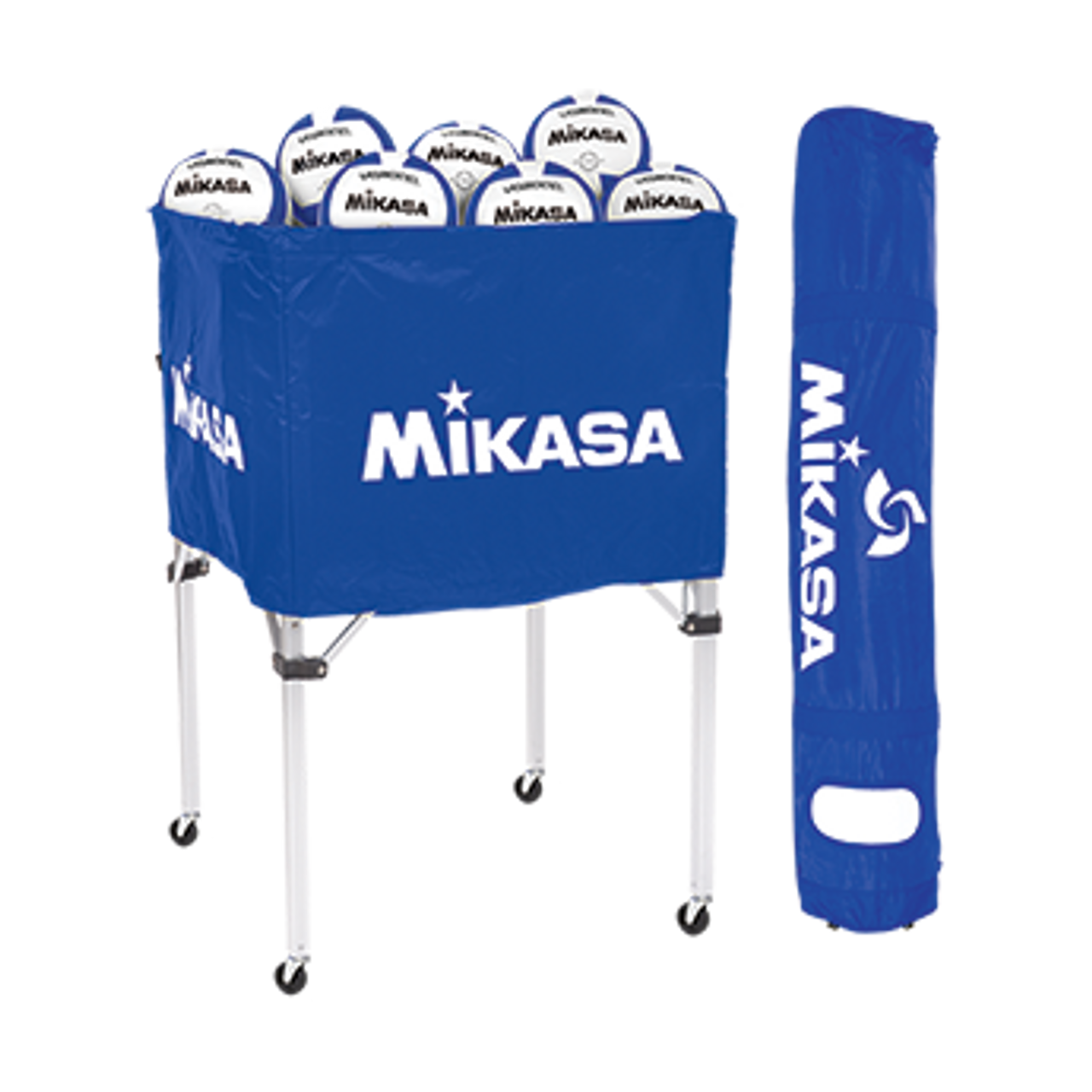 設備・備品 MIKASA BALL CARRIER BC-SP-SS R Mikasa Square Volleyball Cart – Collapsible 24‑30 Ball Carrier