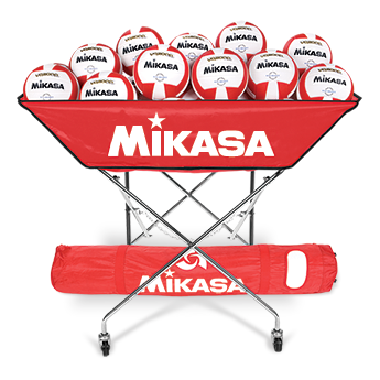 Mikasa Collapsible Hammock Volleyball Cart – Holds 24 Balls, Portable