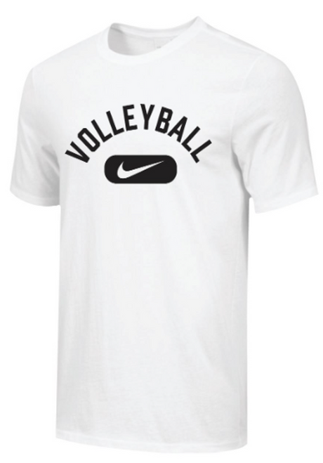 Nike VB Disc Tee unisex in white/black front view