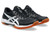 ASICS Women’s GEL-Rocket 12 volleyball shoes – angled front view highlighting mesh toe box and overlays, black/white