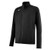 Front view of the Mizuno Alpha X Sport Jacket in black featuring a full-zip athletic design ideal for volleyball warmups, travel, and training.