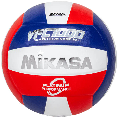 Mikasa VFC1000 Indoor Volleyball – Premium Leather NFHS Game Ball