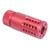 MICRO SLIP OVER BARREL SHROUD WITH MULTI PORT MUZZLE BRAKE (ANODIZED RED)