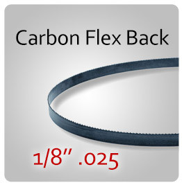 1/8" .025 Flex Back (HEF) Carbon Blades