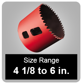 Bi-Metal Hole Saws (4 1/8" to 6") 