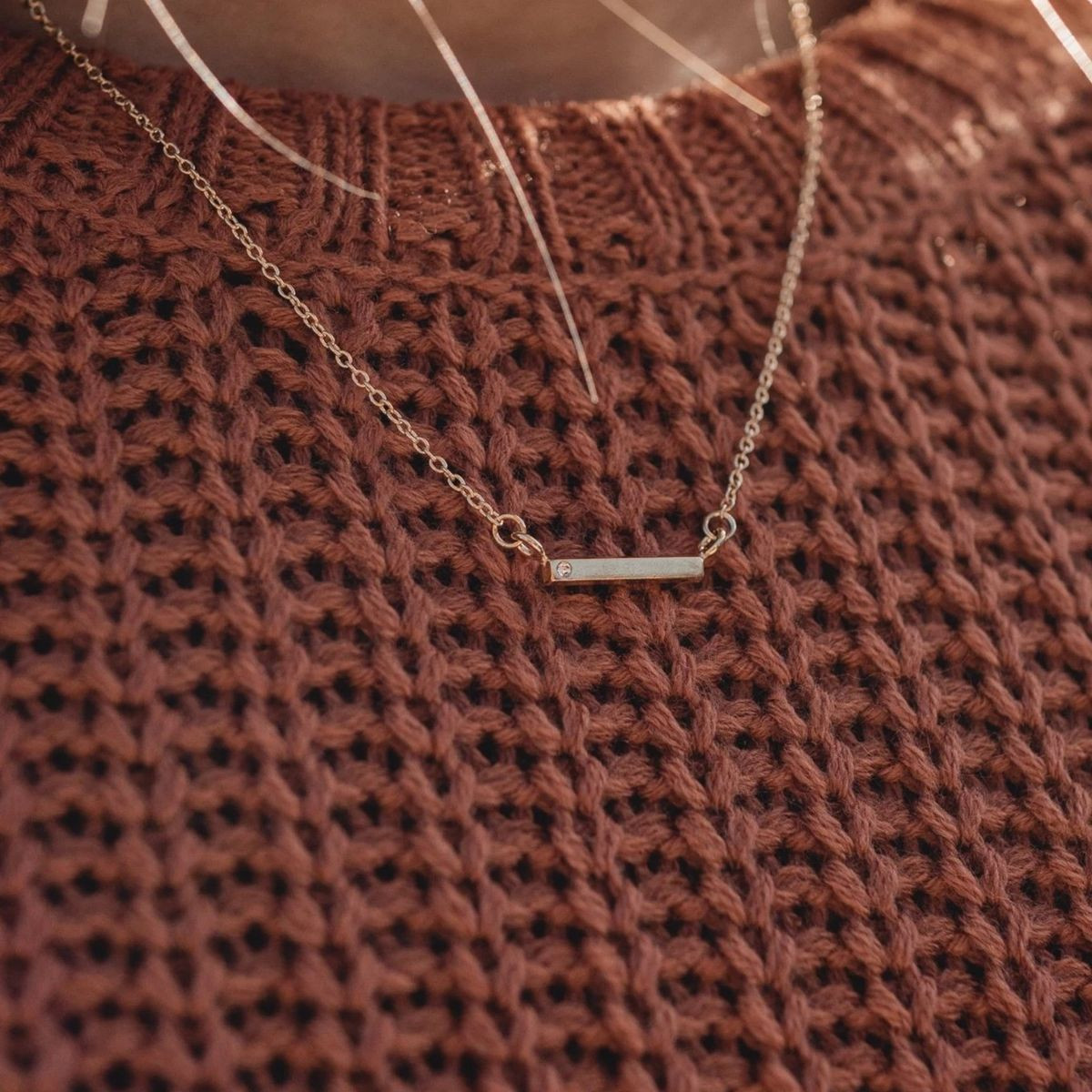 Through Thick Thin Necklace in Silver 