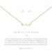 Go With The Waves Necklace & Earrings Set - Gold