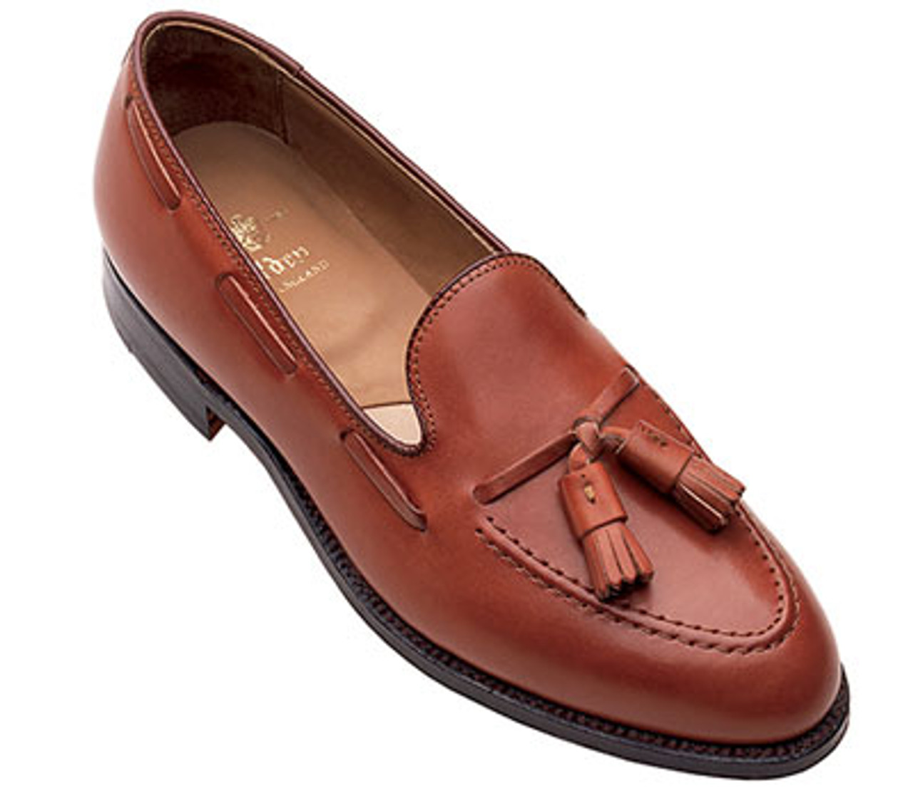 Alden Tassel moccasin Loafer 662 burnished Tan | PelleLine.com