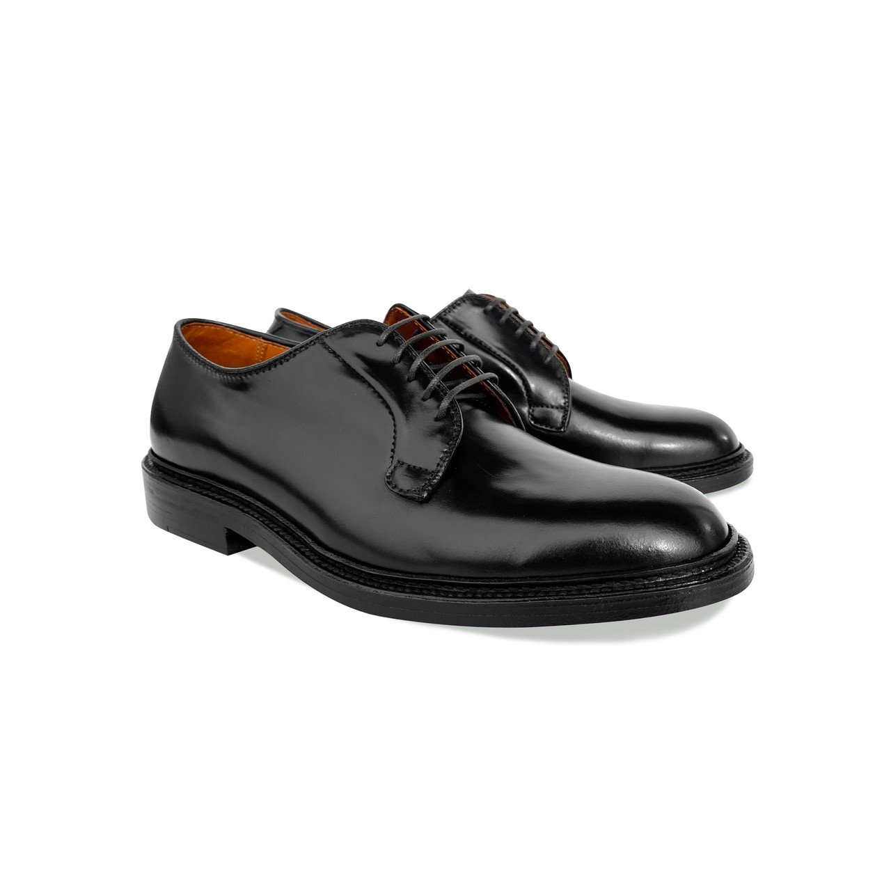 Alden 9901 Shell Cordovan Plain Toe Blucher Oxford Black