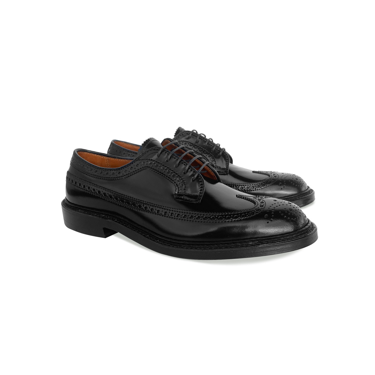 Alden 9751 Shell Cordovan Long Wing Tip Blucher In Black