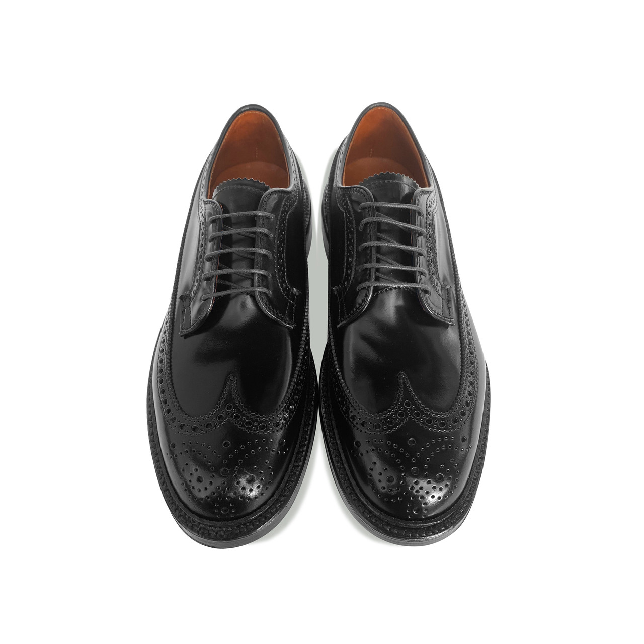 Alden 9751 Shell Cordovan Long Wing Tip Blucher In Black ...