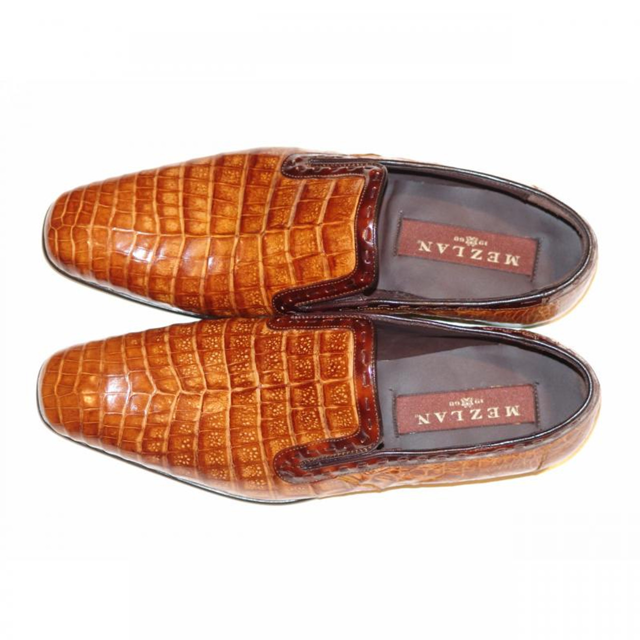 Mezlan, Grande, Genuine Crocodile Loafer Honey