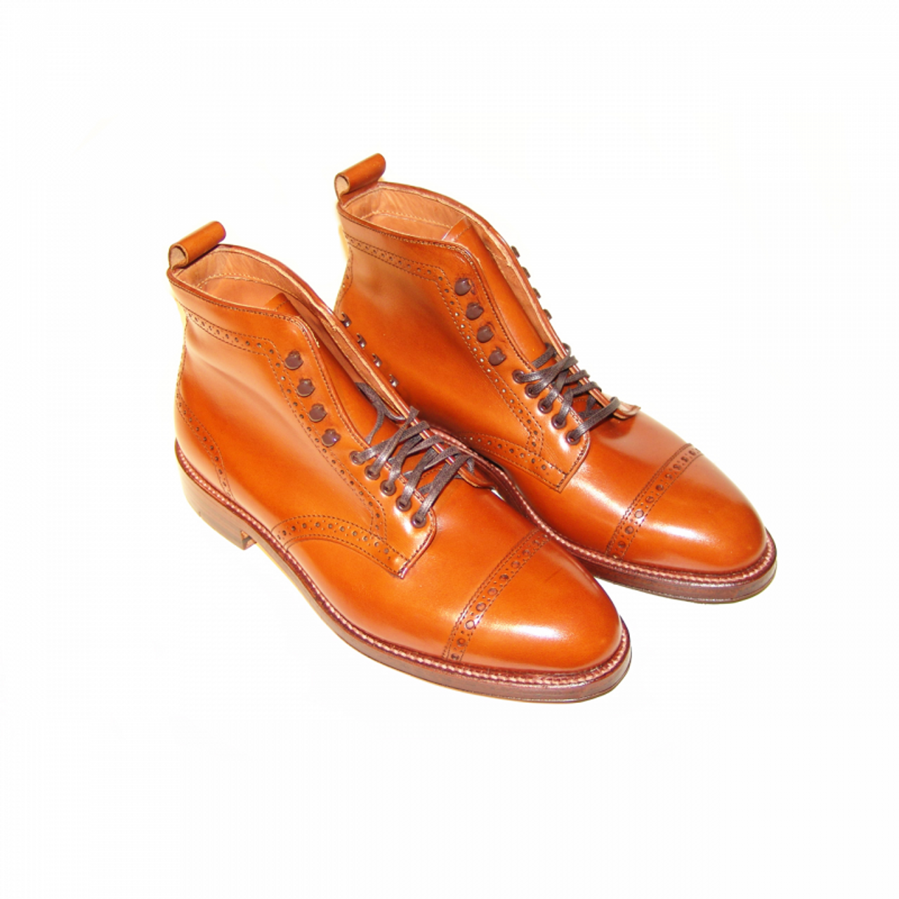 alden perforated cap toe boot