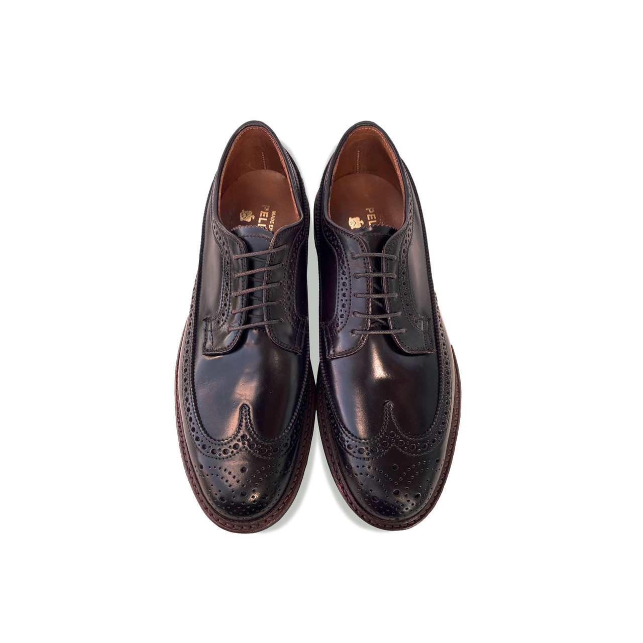 Alden 6519 Shell Cordovan Long Wing Tip Blucher In Dark Burgundy 