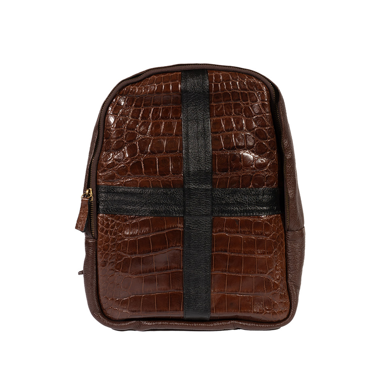 crocodile leather backpack