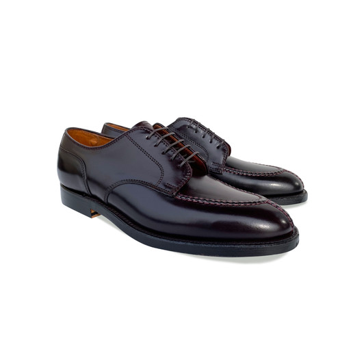 Alden 975 Shell Cordovan Long Wing Tip Blucher In Dark Burgundy