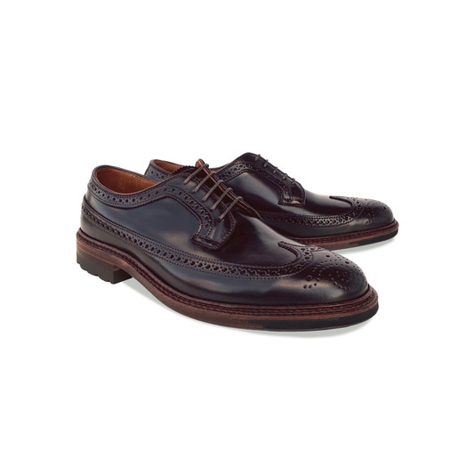 Alden 9751 Shell Cordovan Long Wing Tip Blucher In Black ...