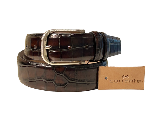 TeresaCollections Men's Designer Crocodile Belt