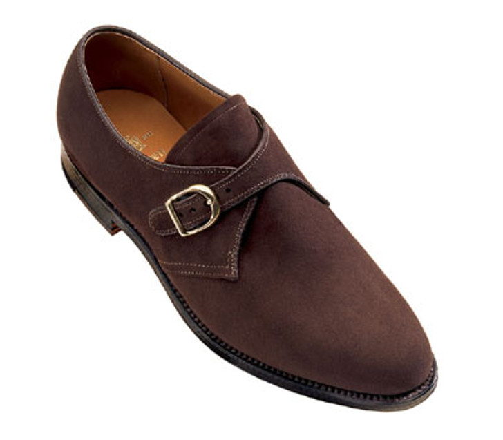 Alden 953 Monkstrap Mocha Kid Suede