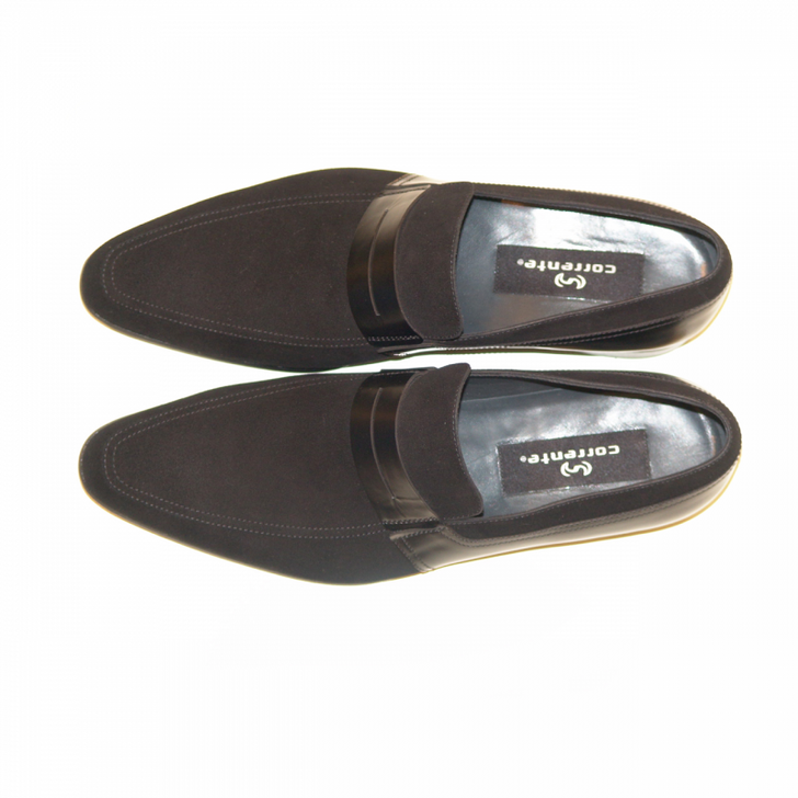 Corrente 4127 Suede and leather Loafer- Black