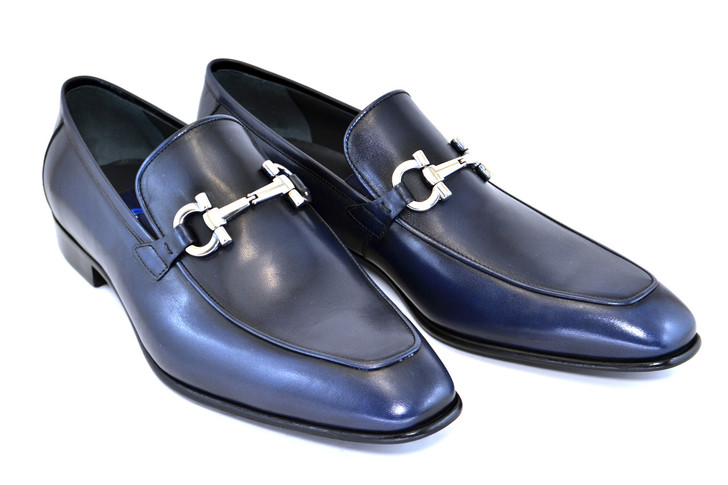 Corrente 4851 Bit Buckle loafer Navy