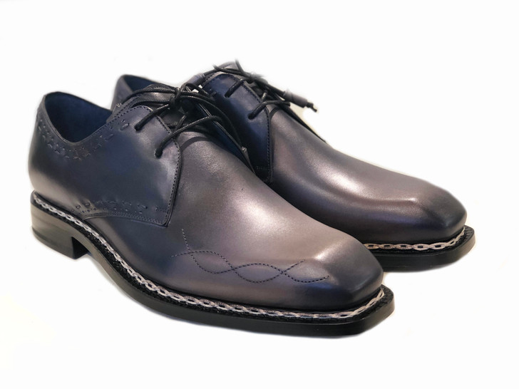 Pelleline Exclusive Mezlan  Grey and Navy lace up